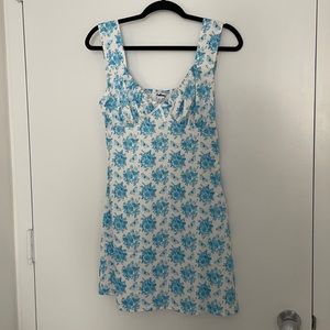Super cute white and blue sundress!